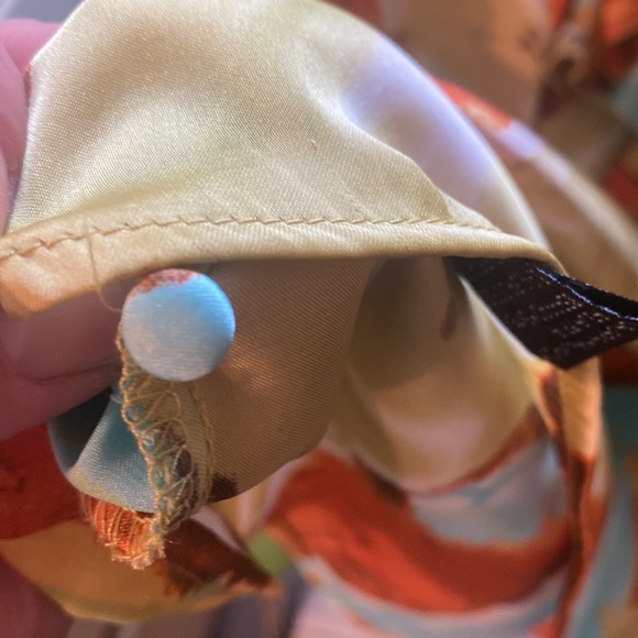 Essentials colorful floral tropical costal button up designer Blouse - Picture 10 of 13